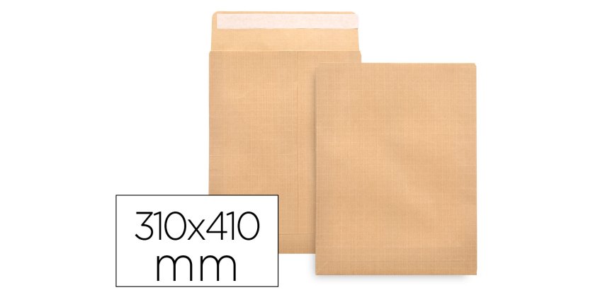 Sobre liderpapel bolsa n.13 kraft 310x410 mm tira de silicona caja de 250 unidades