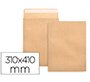 Sobre liderpapel bolsa n.13 kraft 310x410 mm tira de silicona caja de 250 unidades