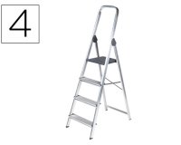 Escalera q-connect de aluminio 4 peldaños 860x462x1470 mm peso maximo 150 kg en-131