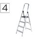 Escalera q-connect de aluminio 4 peldaños 860x462x1470 mm peso maximo 150 kg en-131