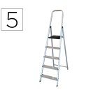 Escalera q-connect de aluminio 5 peldaños 1062x483x1675 mm peso maximo 150 kg en-131