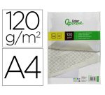 Papel verjurado liderpapel a4 120g/m2 blanco paquete de 100 hojas