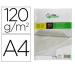 Papel verjurado liderpapel a4 120g/m2 crema paquete de 100 hojas