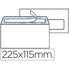 Sobre liderpapel n.4 blanco americano ventana derecha 115x225mm tira silicona open system caja de 500 unidades