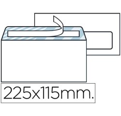 Sobre liderpapel n.4 blanco americano ventana derecha 115x225mm tira silicona open system caja de 500 unidades