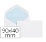 Sobre liderpapel n.1 blanco minimo normalizado 90x140mm engomado solapa de pico caja de 500 unidades