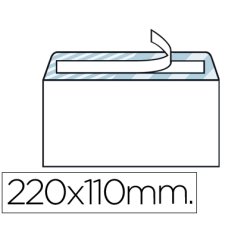 Sobre liderpapel n.2 blanco din americano 110x220mm tira de silicona open system caja de 500 unidades