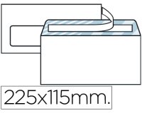 Sobre liderpapel n.6 blanco americano ventana izquierda 115x225 tira silicona open system caja de 500 unidades