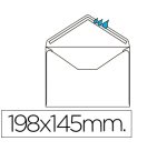 Sobre liderpapel n.10 blanco oficio prolongado 145x200mm engomado solapa de pico caja de 500 unidades