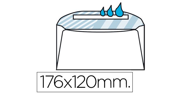 Sobre liderpapel n.7 blanco comercial normalizado 120x176mm engomado caja de 500 unidades