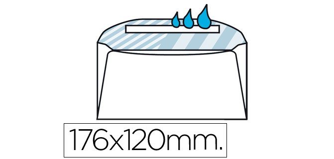 Sobre liderpapel n.7 blanco comercial normalizado 120x176mm engomado caja de 500 unidades