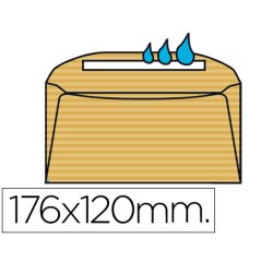 Sobre liderpapel n.8 crema comercial normalizado 120x176mm engomado caja de 500 unidades