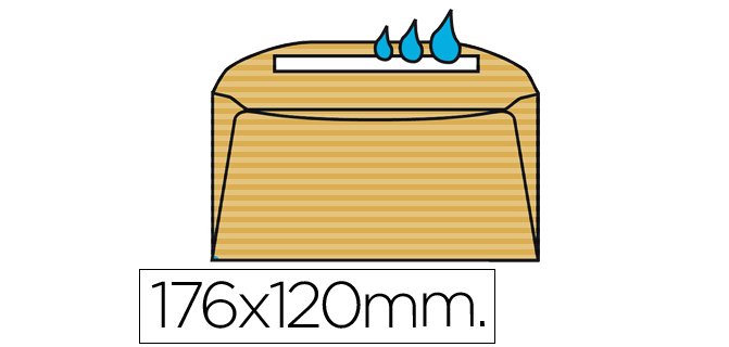 Sobre liderpapel n.8 crema comercial normalizado 120x176mm engomado caja de 500 unidades