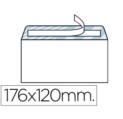 Sobre liderpapel n.9 blanco comercial normalizado 120x176mm tira de silicona caja de 500 unidades
