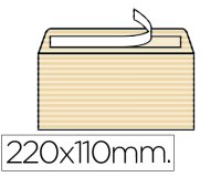 Sobre liderpapel verjurado ahuesado 120 gr tira silicona 110x220mm caja de 250 unidades