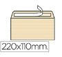 Sobre liderpapel verjurado ahuesado 120 gr tira silicona 110x220mm caja de 250 unidades