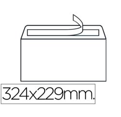 Sobre liderpapel n.14 blanco din c4 229x324 mm tira de silicona caja de 250 unidades