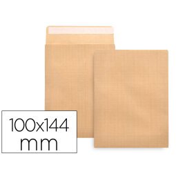 Sobre liderpapel bolsa n.1 kraft salarios 100x145 mm tira silicona caja de 1000 unidades