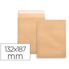 Sobre liderpapel bolsa n.4 kraft salarios 132x187 mm tira de silicona caja de 500 unidades