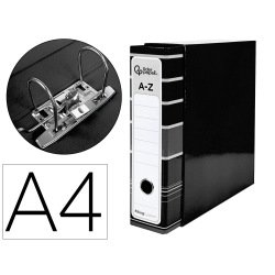 Archivador de palanca liderpapel a4 filing system forrado sin rado lomo 80mm con caja y compresor metal
