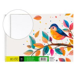 Bloc dibujo liderpapel escolar espiral 155x215mm 20 hojas 90 gr/m2 sin recuadro