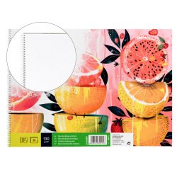 Bloc dibujo liderpapel artistico frutal espiral 230x325 mm 20 hojas 130g/m2 sin recuadro perforado
