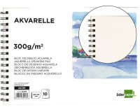 Bloc dibujo liderpapel acuarela espiral 297x210mm 10 hojas 300g/m2 sin recuadro