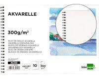 Bloc dibujo liderpapel acuarela espiral 297x420mm 10 hojas 300g/m2 sin recuadro