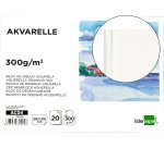 Bloc dibujo liderpapel acuarela encolado 210x297mm 20 hojas 300g/m2 sin recuadro