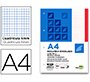 Bloc encolado liderpapel cuadro 5mm rojo a4 natural 100 hojas 70 g/m2