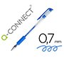 Boligrafo q-connect tinta gel azul 0,7 mm sujecion de caucho