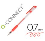 Boligrafo q-connect tinta gel rojo 0,7 mm sujecion de caucho