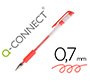 Boligrafo q-connect tinta gel rojo 0,7 mm sujecion de caucho