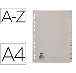 Separador alfabetico q-connect plastico a-z din a4 multitaladro