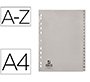 Separador alfabetico q-connect plastico a-z din a4 multitaladro