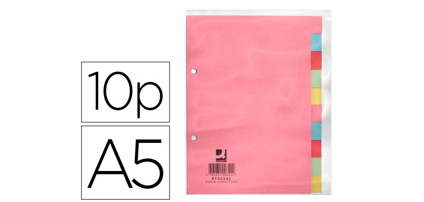 Separador q-connect cartulina juego de 10 separadores din a5