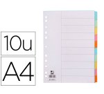 Separador q-connect cartulina juego de 10 separadores din a4multitaladro