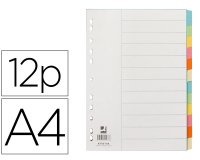 Separador q-connect cartulina juego de 12 separadores din a4 multitaladro