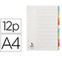 Separador q-connect cartulina juego de 12 separadores din a4 multitaladro