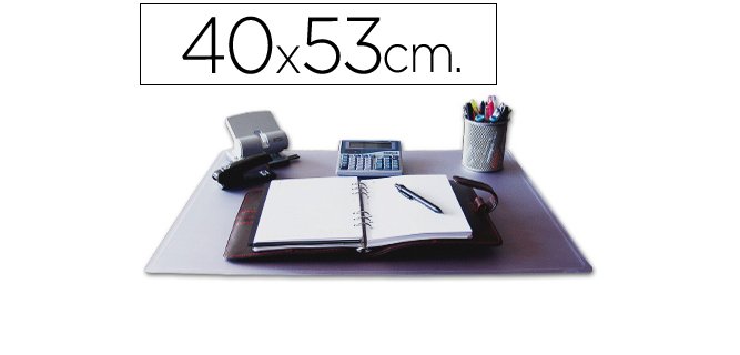 Vade sobremesa q-connect polipropileno transparente 40x53 cm