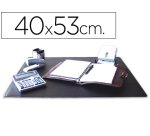 Vade sobremesa q-connect polipropileno negro 40x53 cm