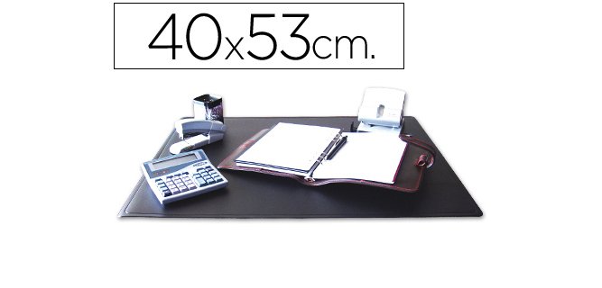 Vade sobremesa q-connect polipropileno negro 40x53 cm 999112415