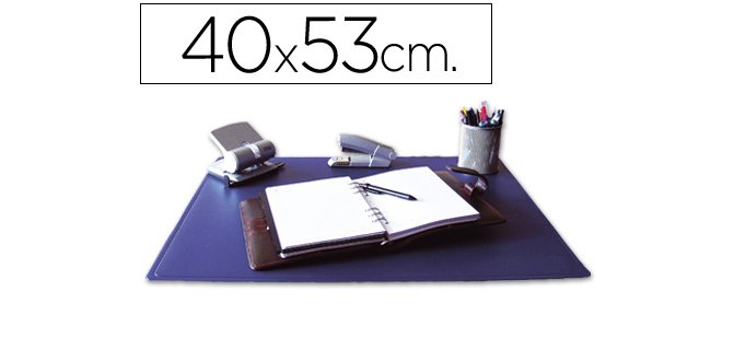 Vade sobremesa q-connect azul polipropileno azul 40x53 cm