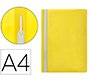 Carpeta dossier fastener plastico q-connect din a4 amarilla