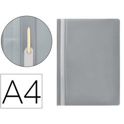 Carpeta dossier fastener plastico q-connect din a4 gris