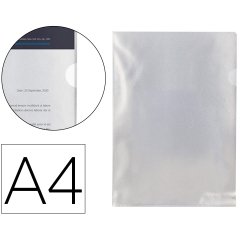 Carpeta dossier uñero plastico q-connect din a4 120 micras transparente -bolsa de 10 unidades