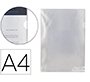 Carpeta dossier uñero plastico q-connect din a4 120 micras transparente -bolsa de 10 unidades