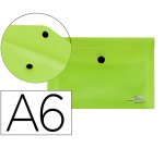 Carpeta liderpapel dossier broche 44233 polipropileno din a6 verde translucido