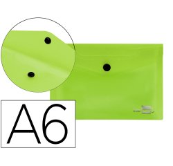 Carpeta liderpapel dossier broche 44233 polipropileno din a6 verde translucido