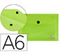Carpeta liderpapel dossier broche 44233 polipropileno din a6 verde translucido